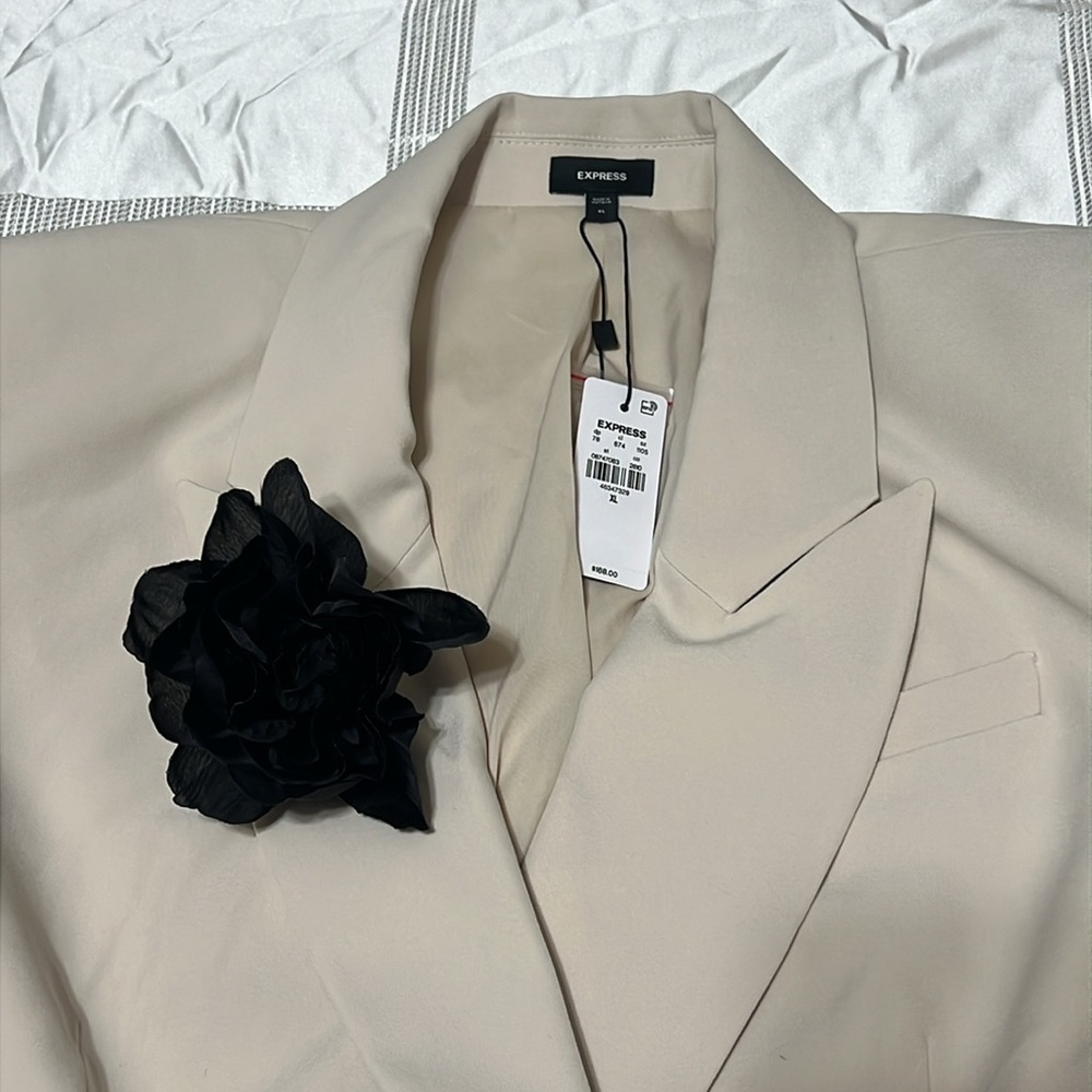 Express Double Breasted Corsage Blazer Size XL - Picture 6 of 7